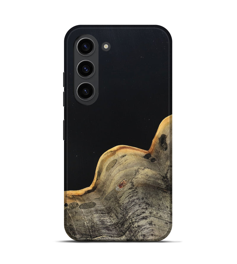 Galaxy S23 Wood Live Edge Phone Case - Perla (Pure Black, 823424)