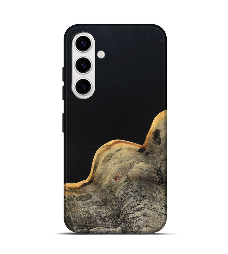 Galaxy S25 Wood Live Edge Phone Case - Perla (Pure Black, 823424)