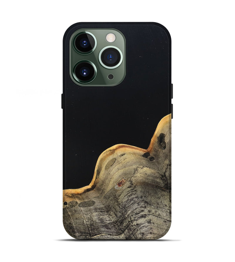 iPhone 13 Pro Wood Live Edge Phone Case - Perla (Pure Black, 823424)