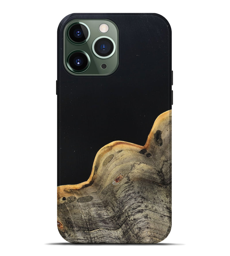 iPhone 13 Pro Max Wood Live Edge Phone Case - Perla (Pure Black, 823424)