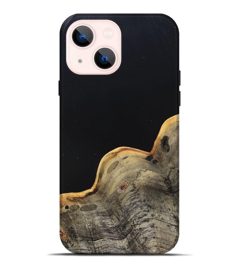 iPhone 14 Plus Wood Live Edge Phone Case - Perla (Pure Black, 823424)