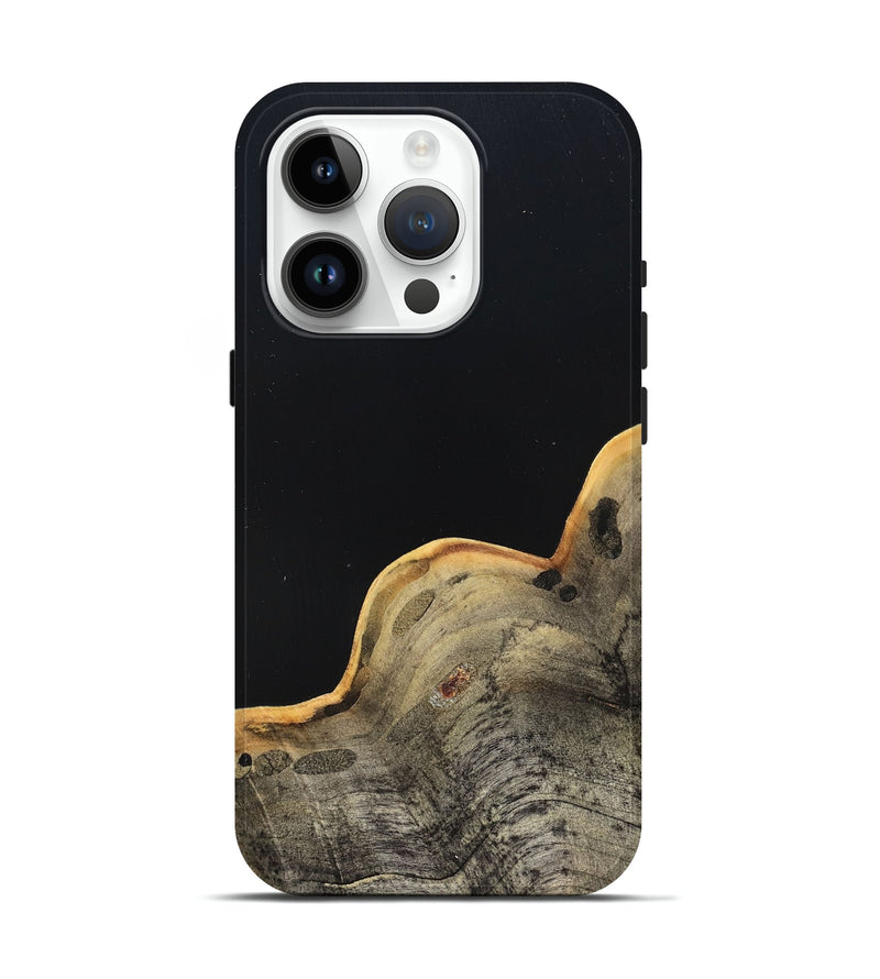 iPhone 15 Pro Wood Live Edge Phone Case - Perla (Pure Black, 823424)