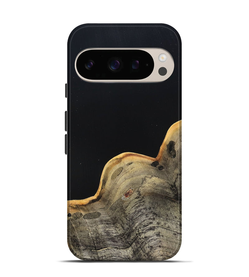 Pixel 10 Pro Wood Live Edge Phone Case - Perla (Pure Black, 823424)