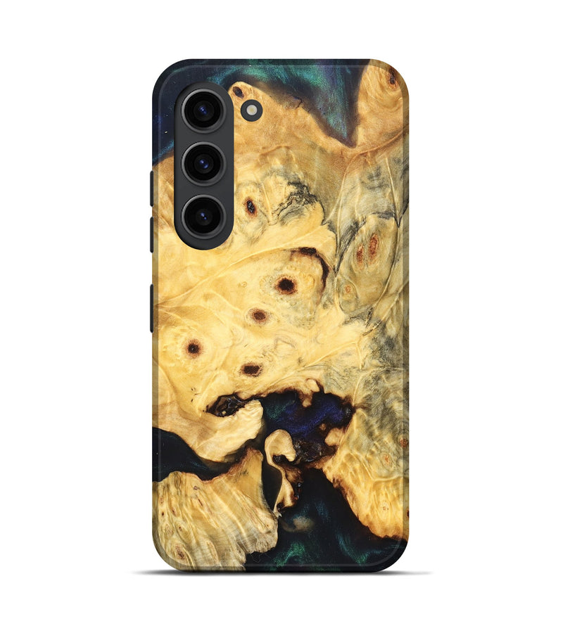 Galaxy S23 Wood Live Edge Phone Case - Elowyn (Pure Black, 823425)