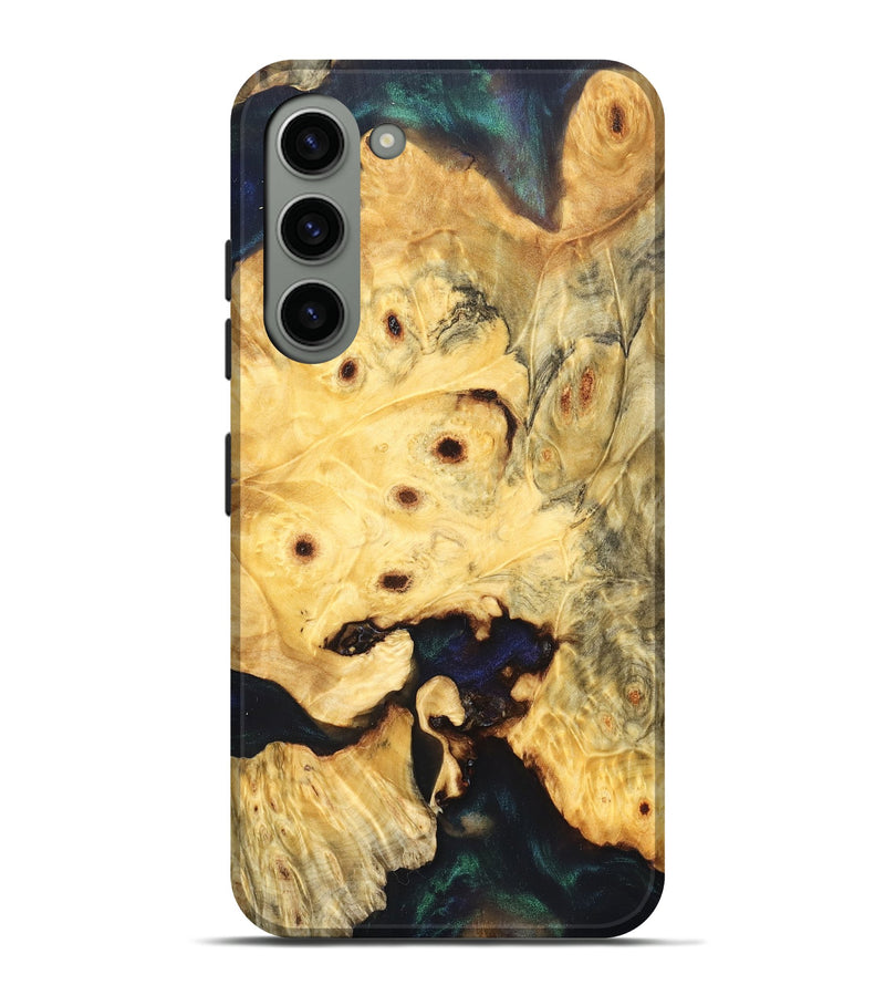 Galaxy S23 Plus Wood Live Edge Phone Case - Elowyn (Pure Black, 823425)