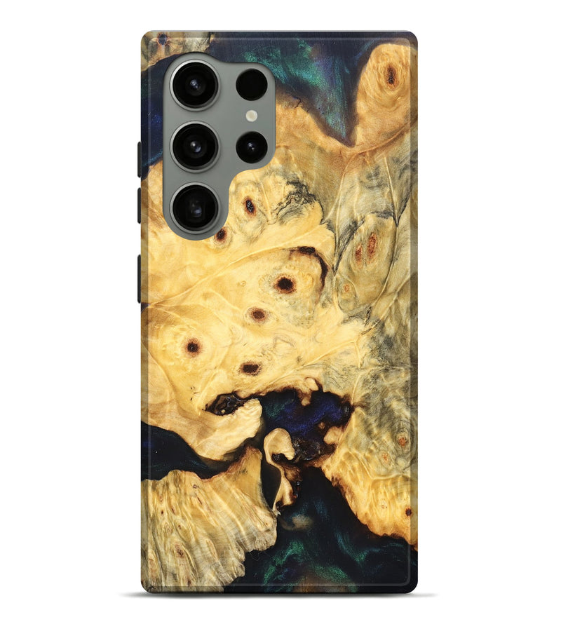 Galaxy S24 Ultra Wood Live Edge Phone Case - Elowyn (Pure Black, 823425)