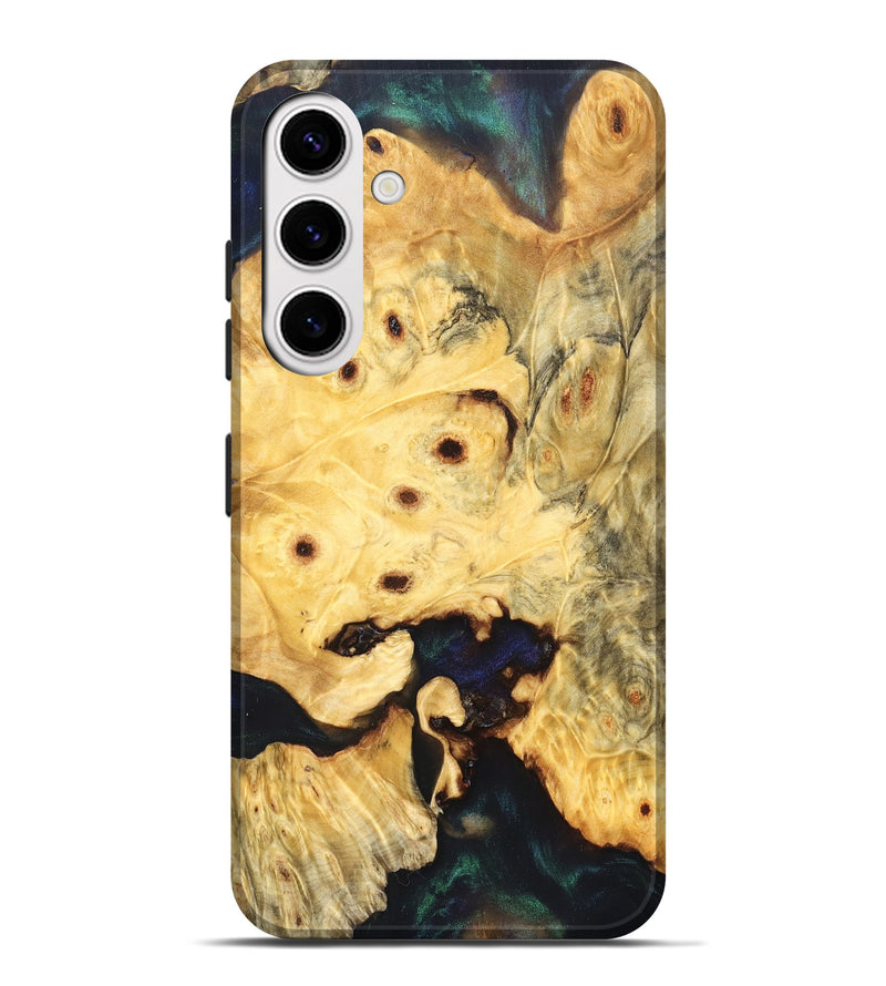 Galaxy S25 Plus Wood Live Edge Phone Case - Elowyn (Pure Black, 823425)