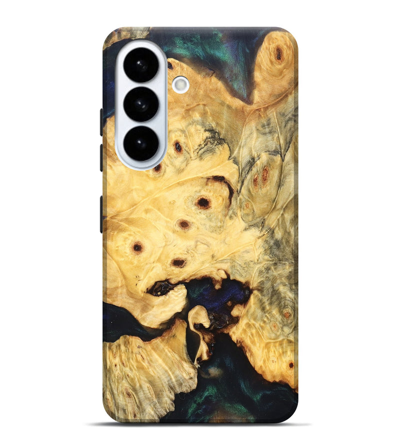 Galaxy S26 Plus Wood Live Edge Phone Case - Elowyn (Pure Black, 823425)