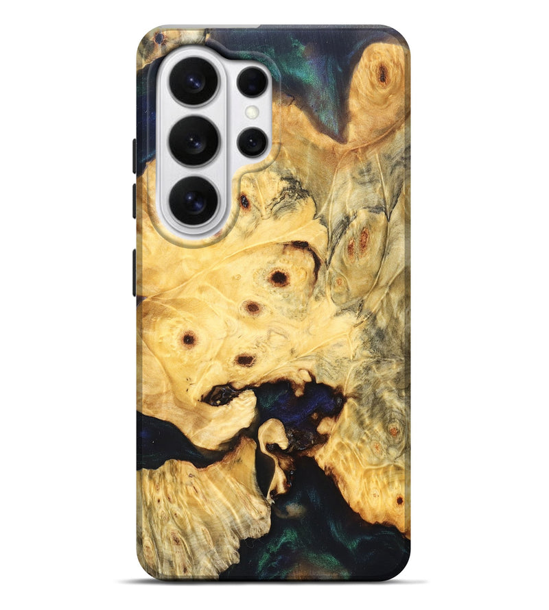 Galaxy S26 Ultra Wood Live Edge Phone Case - Elowyn (Pure Black, 823425)
