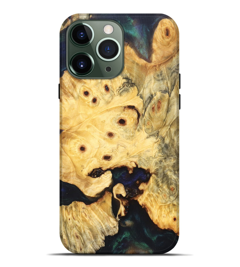 iPhone 13 Pro Max Wood Live Edge Phone Case - Elowyn (Pure Black, 823425)