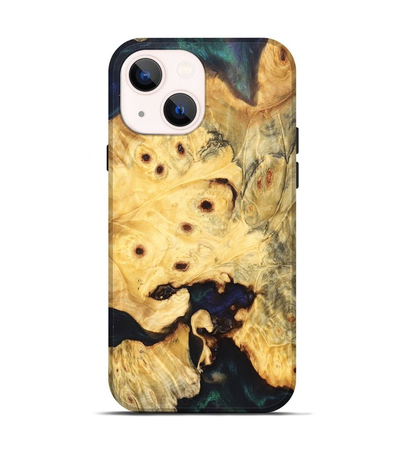 iPhone 14 Wood Live Edge Phone Case - Elowyn (Pure Black, 823425)