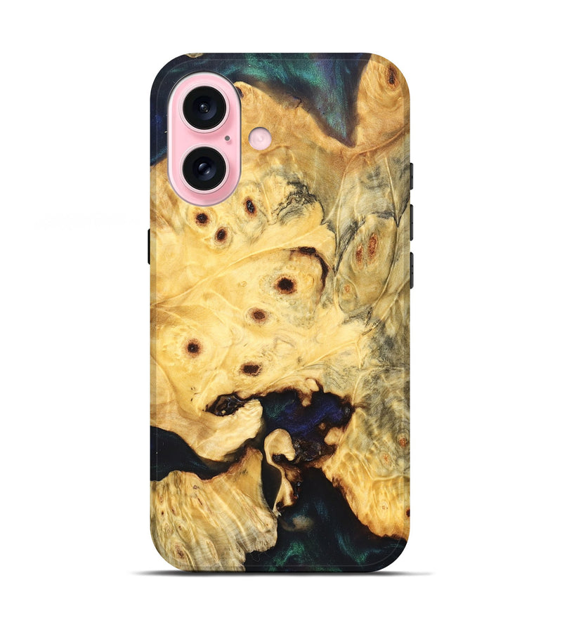 iPhone 17 Wood Live Edge Phone Case - Elowyn (Pure Black, 823425)