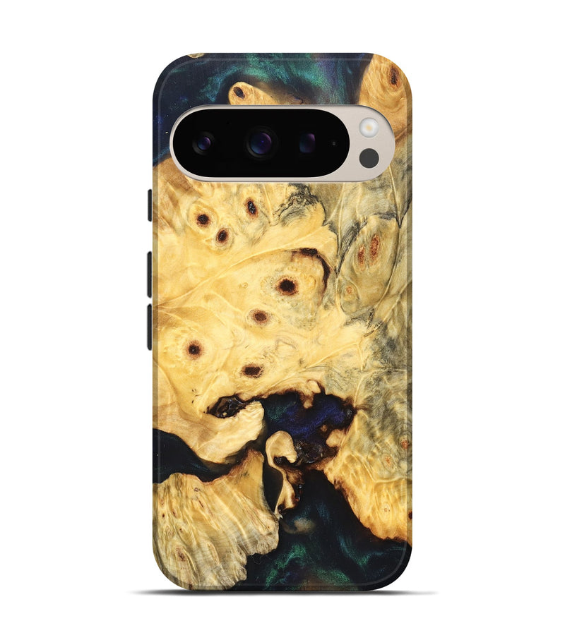 Pixel 9 Wood Live Edge Phone Case - Elowyn (Pure Black, 823425)