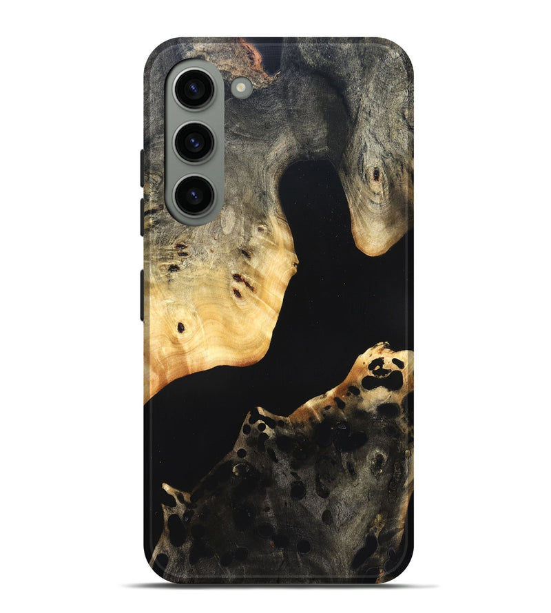 Galaxy S23 Plus Wood Live Edge Phone Case - Massimo (Pure Black, 823426)