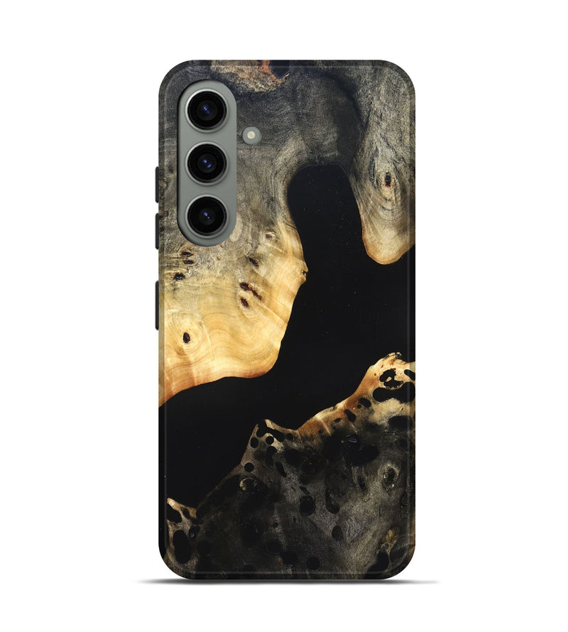 Galaxy S24 Wood Live Edge Phone Case - Massimo (Pure Black, 823426)