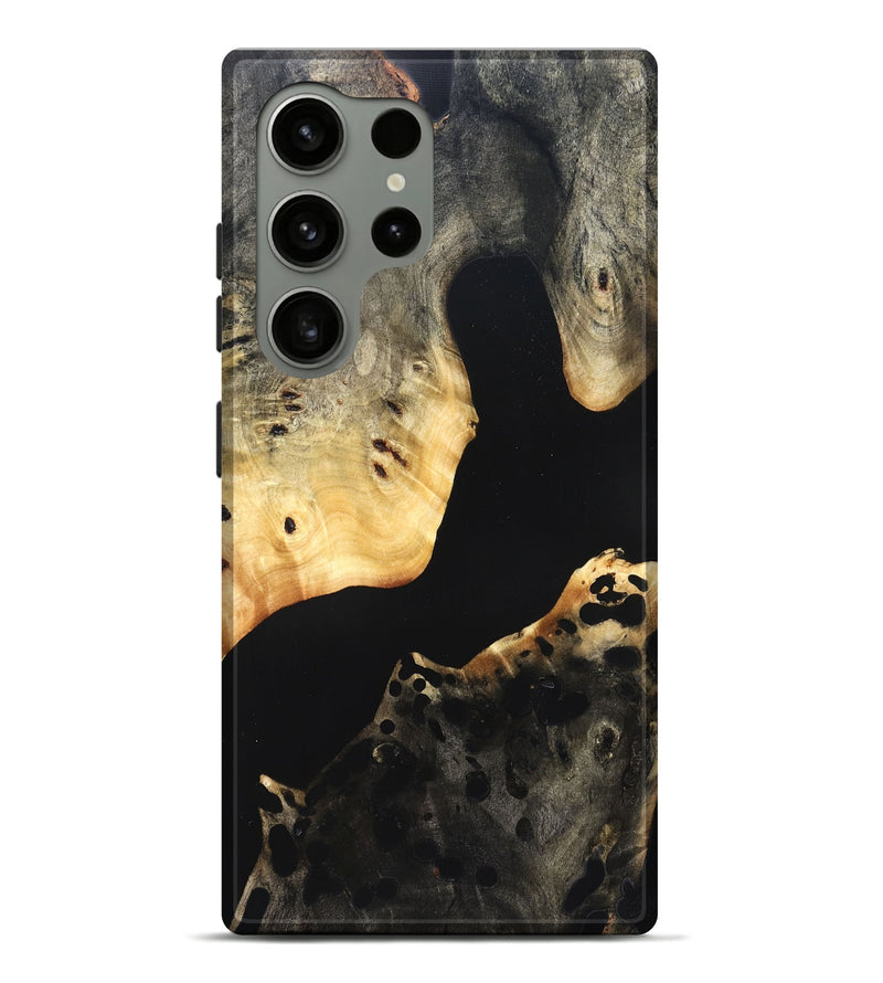 Galaxy S24 Ultra Wood Live Edge Phone Case - Massimo (Pure Black, 823426)