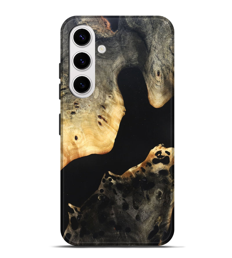 Galaxy S25 Plus Wood Live Edge Phone Case - Massimo (Pure Black, 823426)