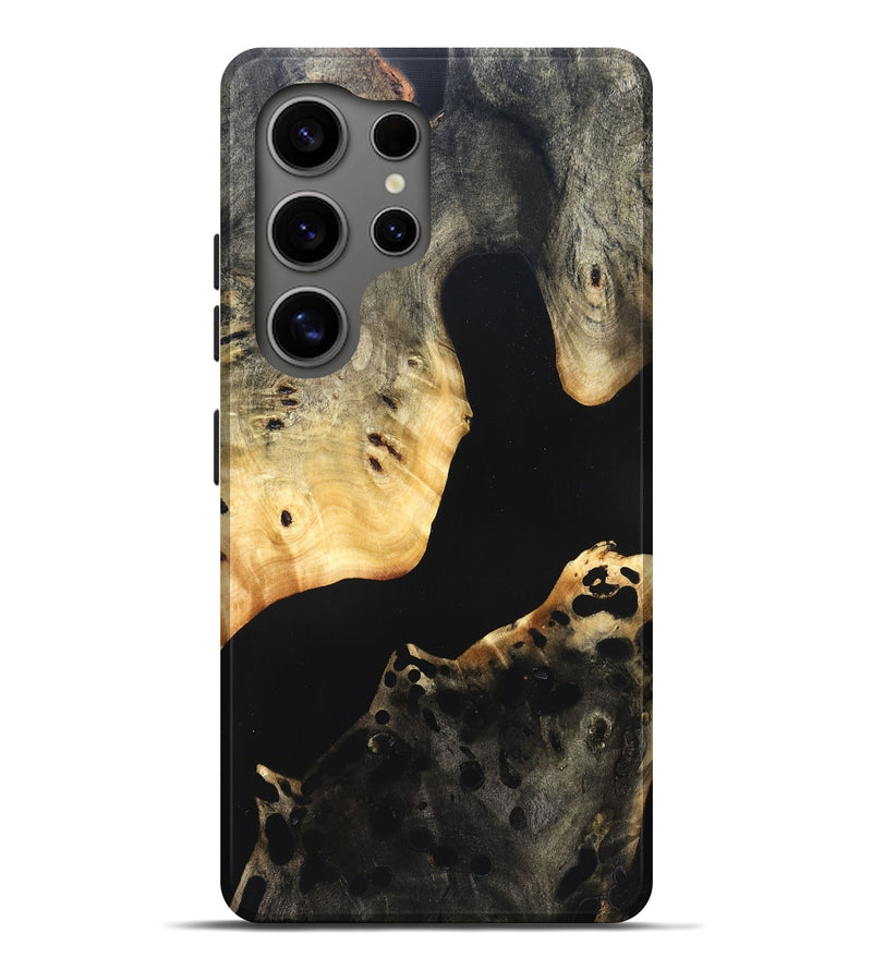 Galaxy S25 Ultra Wood Live Edge Phone Case - Massimo (Pure Black, 823426)