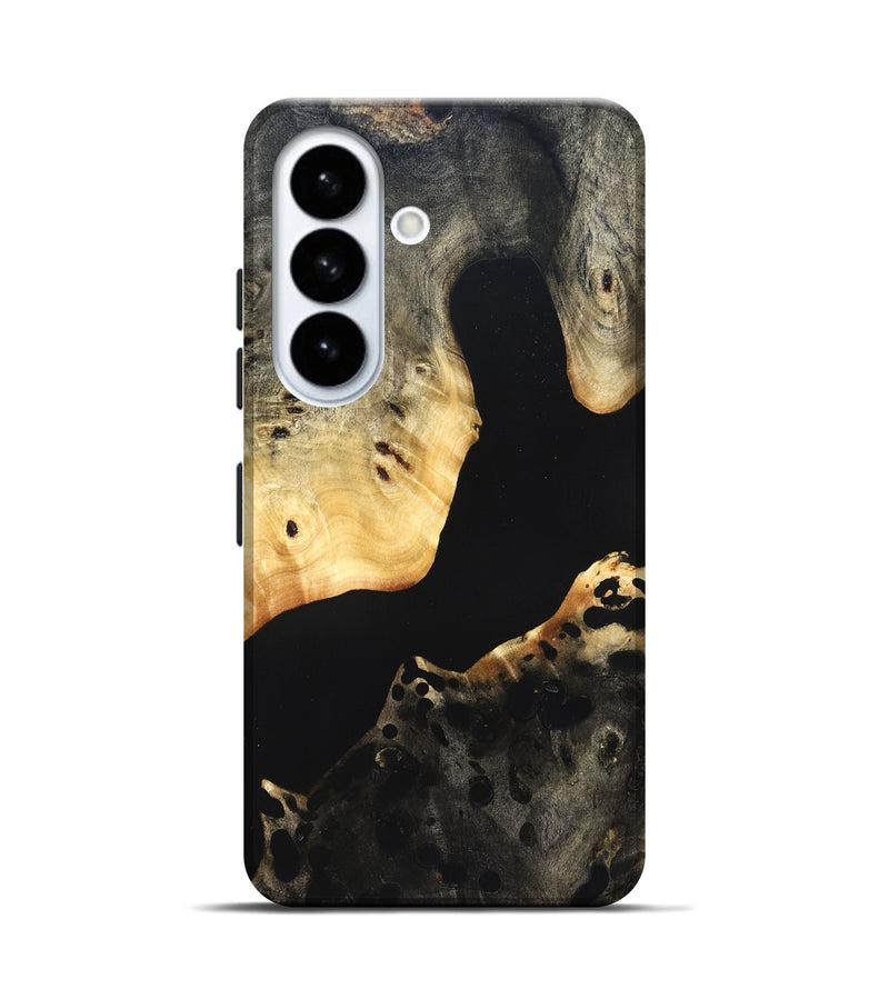 Galaxy S26 Wood Live Edge Phone Case - Massimo (Pure Black, 823426)
