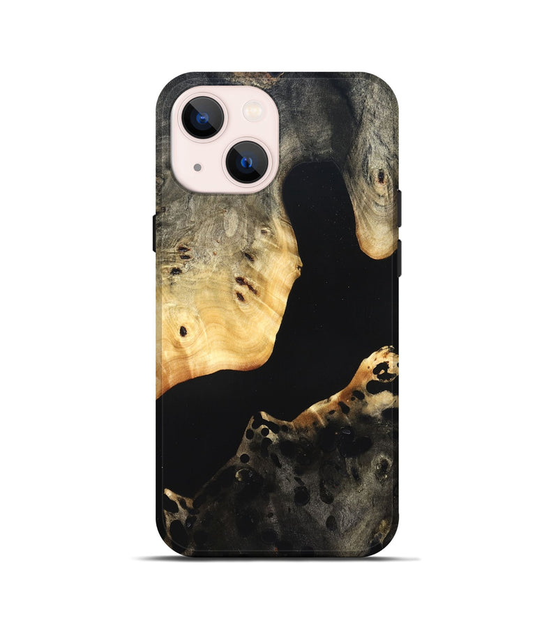 iPhone 13 mini Wood Live Edge Phone Case - Massimo (Pure Black, 823426)