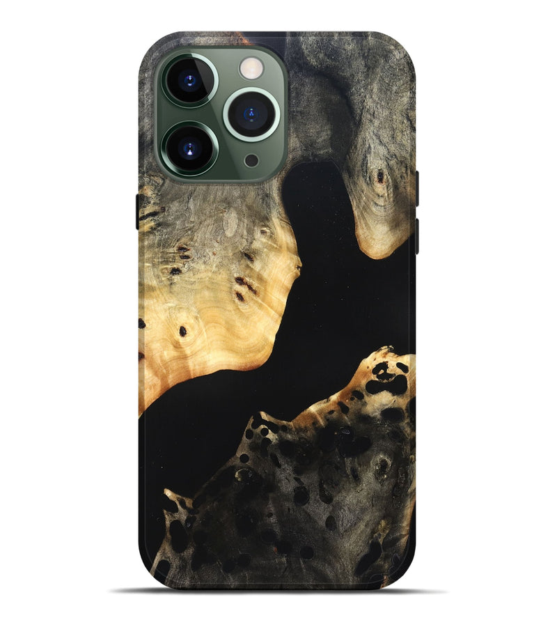 iPhone 13 Pro Max Wood Live Edge Phone Case - Massimo (Pure Black, 823426)