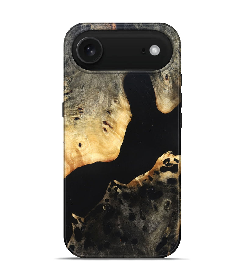 iPhone 17 Air Wood Live Edge Phone Case - Massimo (Pure Black, 823426)