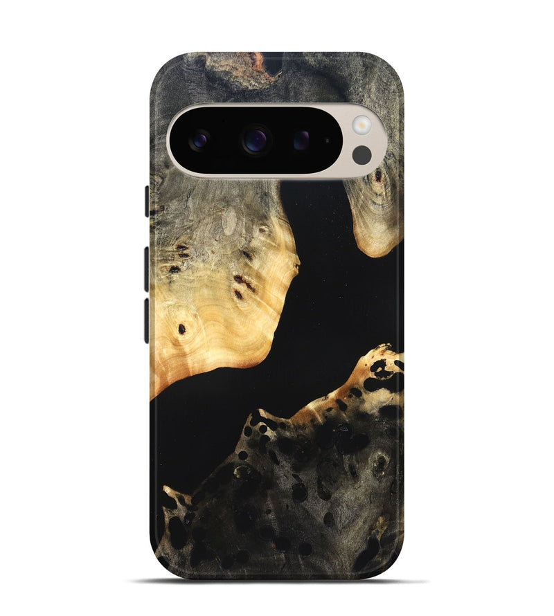 Pixel 9 Wood Live Edge Phone Case - Massimo (Pure Black, 823426)