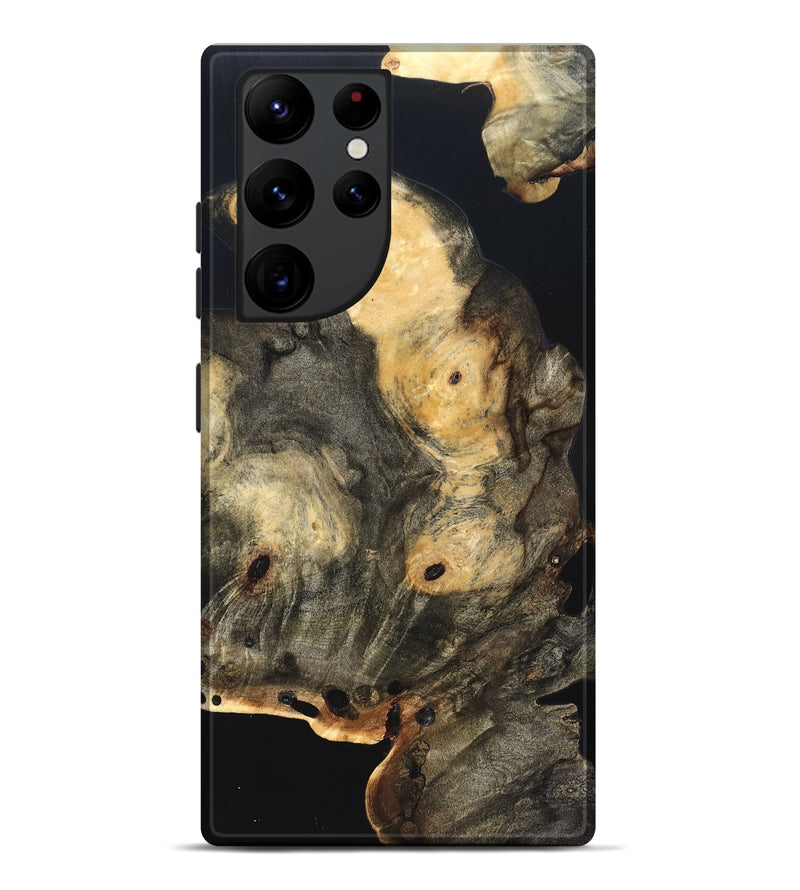 Galaxy S22 Ultra Wood Live Edge Phone Case - Layne (Pure Black, 823427)