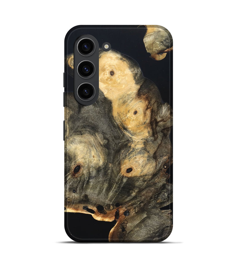 Galaxy S23 Wood Live Edge Phone Case - Layne (Pure Black, 823427)