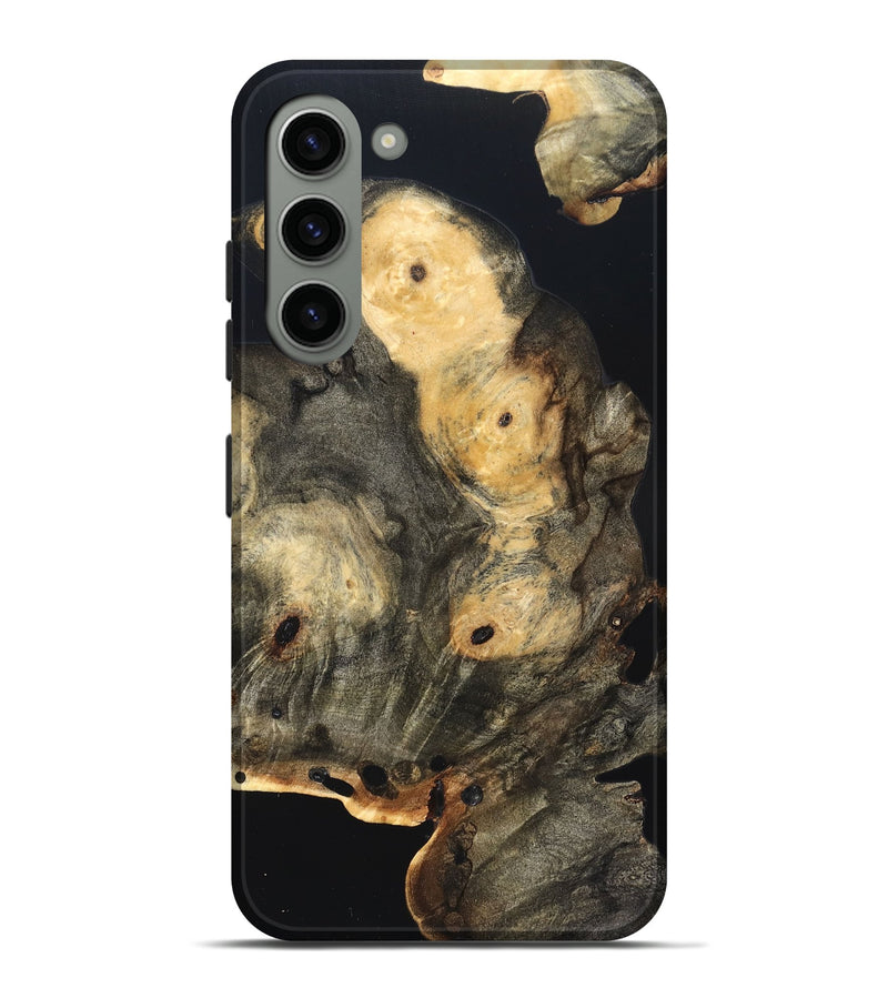 Galaxy S23 Plus Wood Live Edge Phone Case - Layne (Pure Black, 823427)