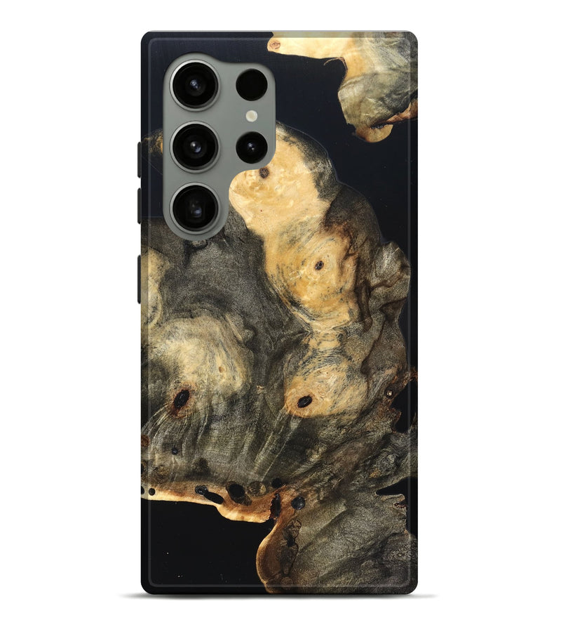 Galaxy S24 Ultra Wood Live Edge Phone Case - Layne (Pure Black, 823427)