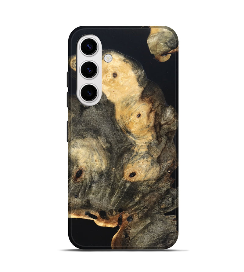 Galaxy S25 Wood Live Edge Phone Case - Layne (Pure Black, 823427)