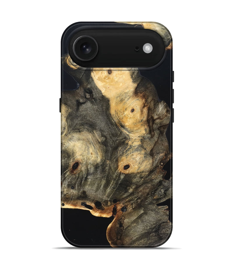 iPhone 17 Air Wood Live Edge Phone Case - Layne (Pure Black, 823427)