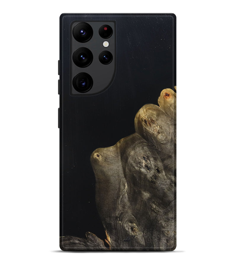 Galaxy S22 Ultra Wood Live Edge Phone Case - Jude (Pure Black, 823428)