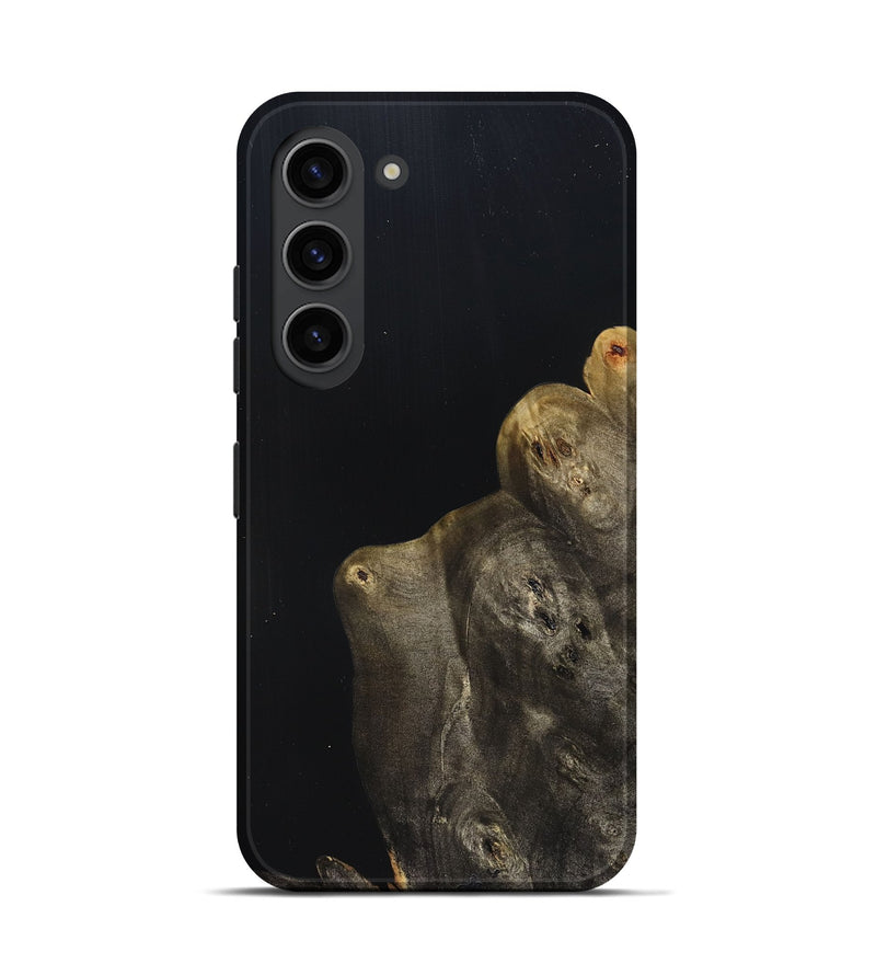 Galaxy S23 Wood Live Edge Phone Case - Jude (Pure Black, 823428)