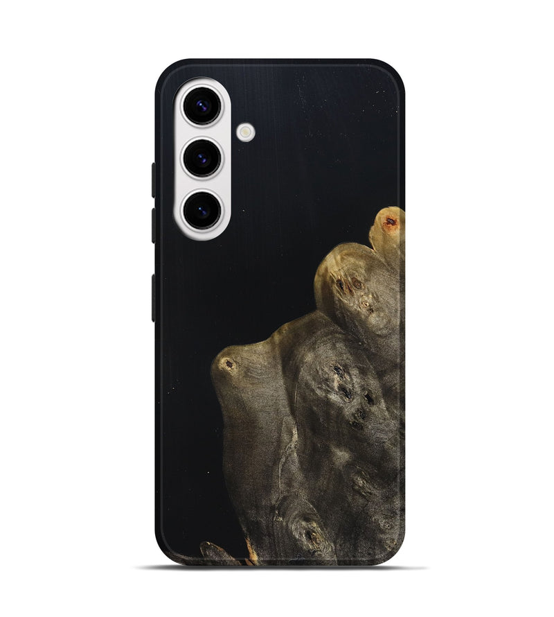 Galaxy S25 Wood Live Edge Phone Case - Jude (Pure Black, 823428)
