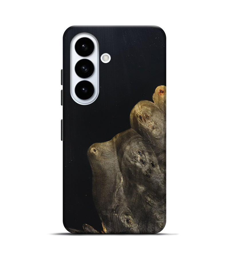 Galaxy S26 Wood Live Edge Phone Case - Jude (Pure Black, 823428)