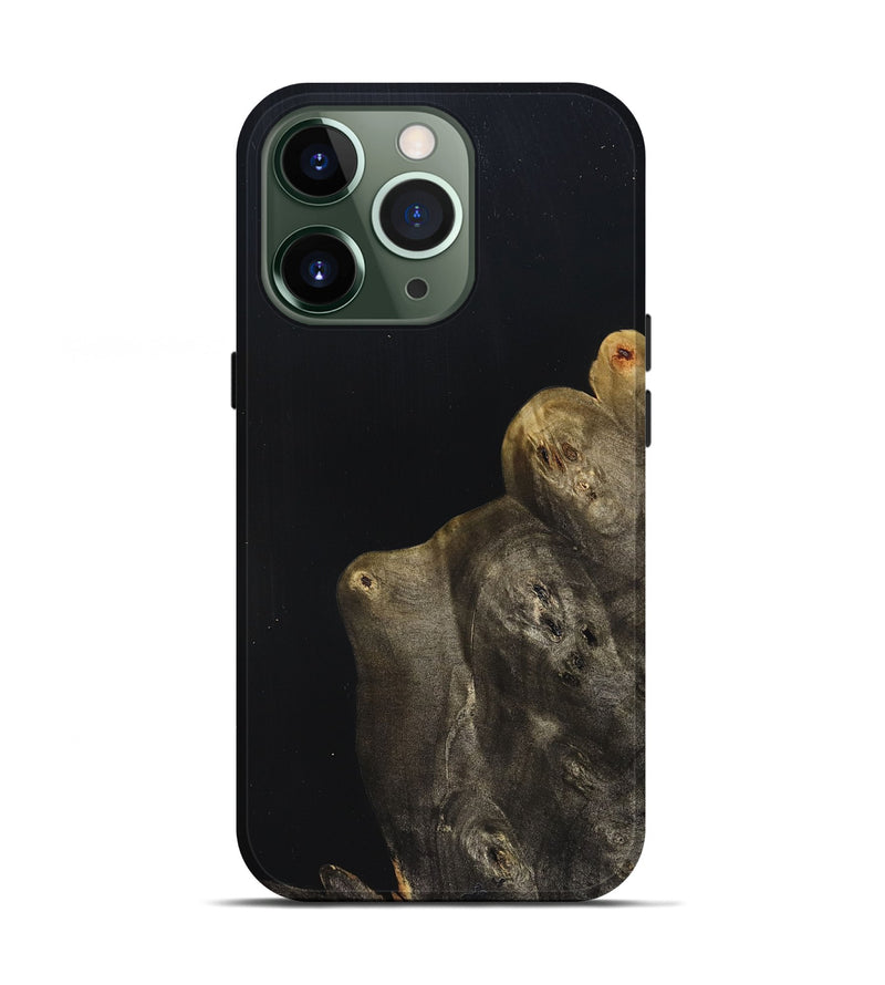iPhone 13 Pro Wood Live Edge Phone Case - Jude (Pure Black, 823428)
