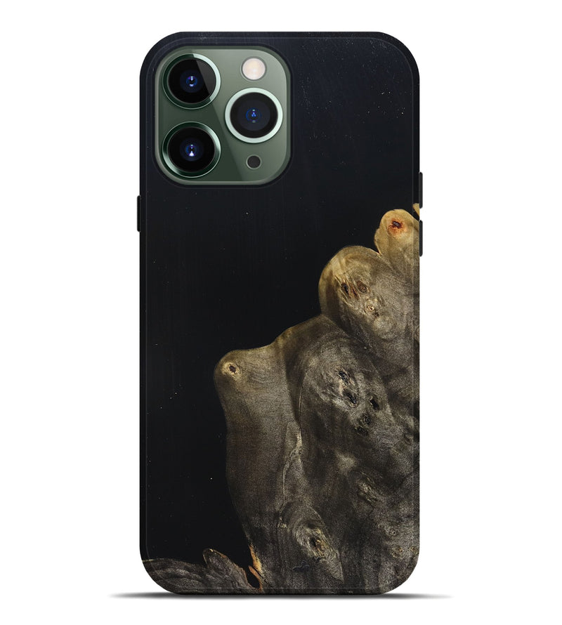 iPhone 13 Pro Max Wood Live Edge Phone Case - Jude (Pure Black, 823428)