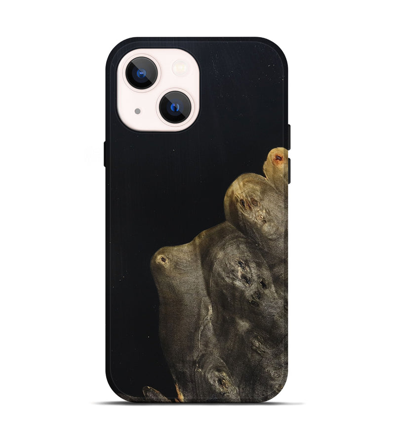 iPhone 14 Wood Live Edge Phone Case - Jude (Pure Black, 823428)
