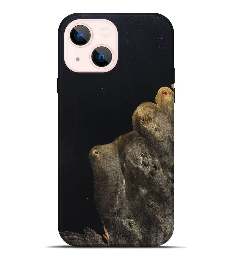 iPhone 14 Plus Wood Live Edge Phone Case - Jude (Pure Black, 823428)