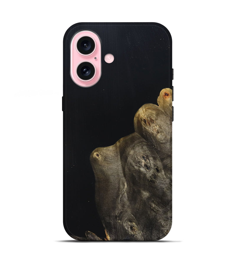 iPhone 17 Wood Live Edge Phone Case - Jude (Pure Black, 823428)