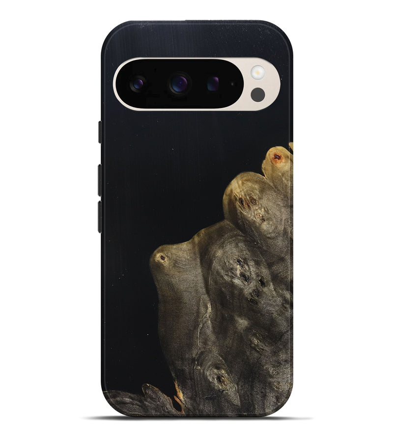 Pixel 10 Pro XL Wood Live Edge Phone Case - Jude (Pure Black, 823428)