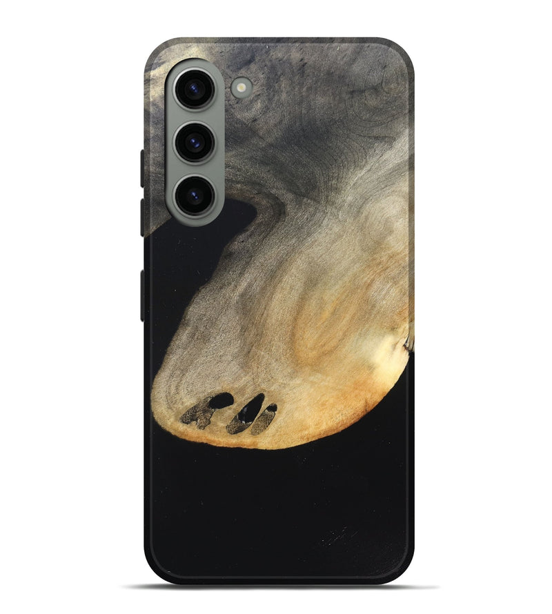 Galaxy S23 Plus Wood Live Edge Phone Case - Edison (Pure Black, 823429)