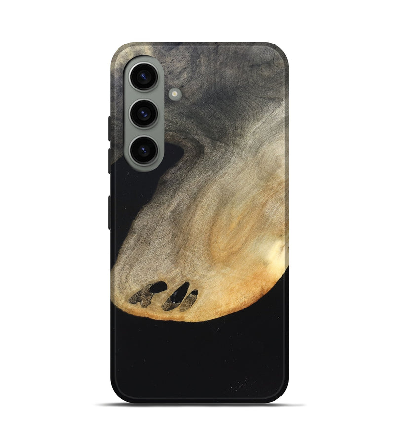 Galaxy S24 Wood Live Edge Phone Case - Edison (Pure Black, 823429)