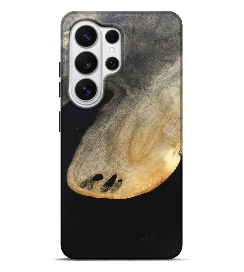 Galaxy S26 Ultra Wood Live Edge Phone Case - Edison (Pure Black, 823429)