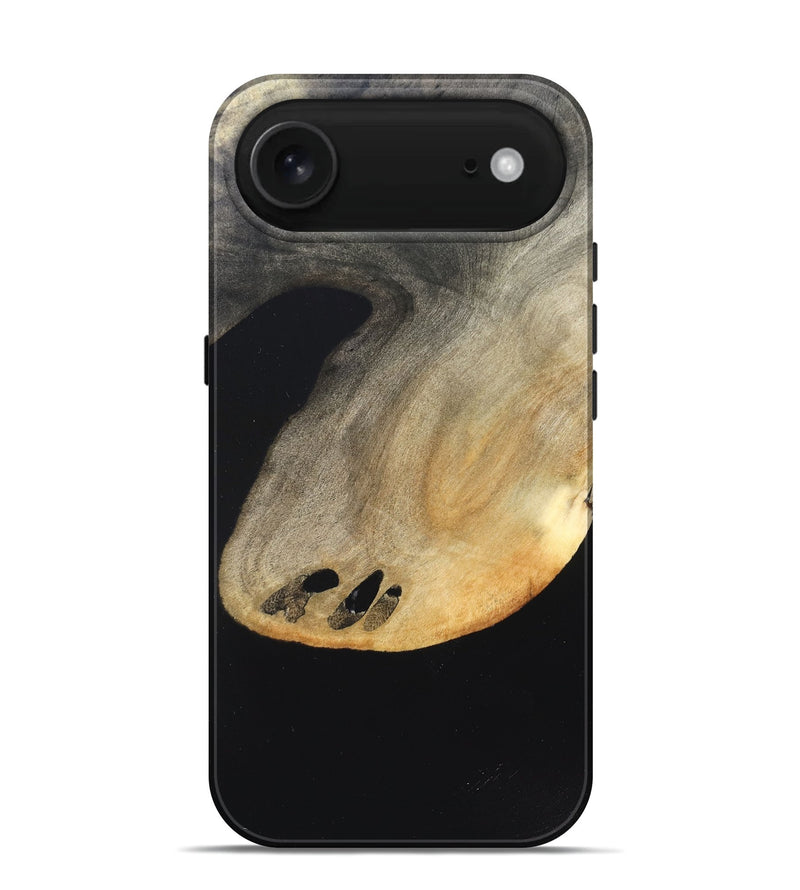 iPhone 17 Air Wood Live Edge Phone Case - Edison (Pure Black, 823429)