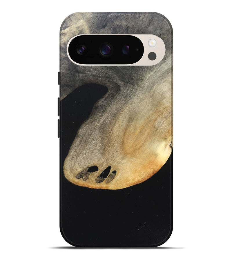 Pixel 10 Pro XL Wood Live Edge Phone Case - Edison (Pure Black, 823429)