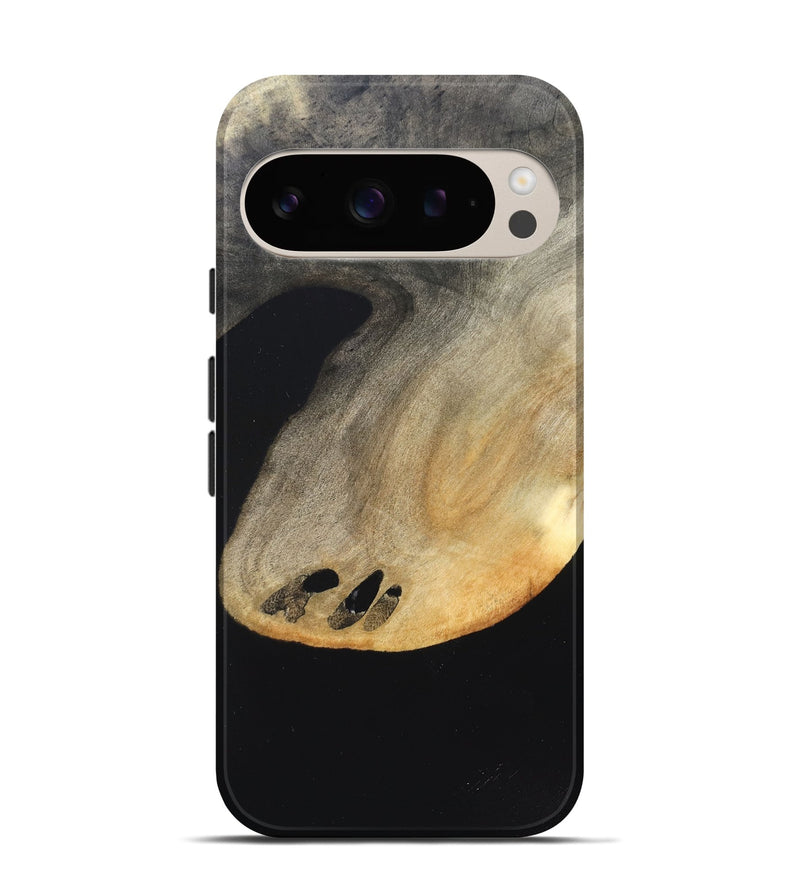Pixel 9 Wood Live Edge Phone Case - Edison (Pure Black, 823429)