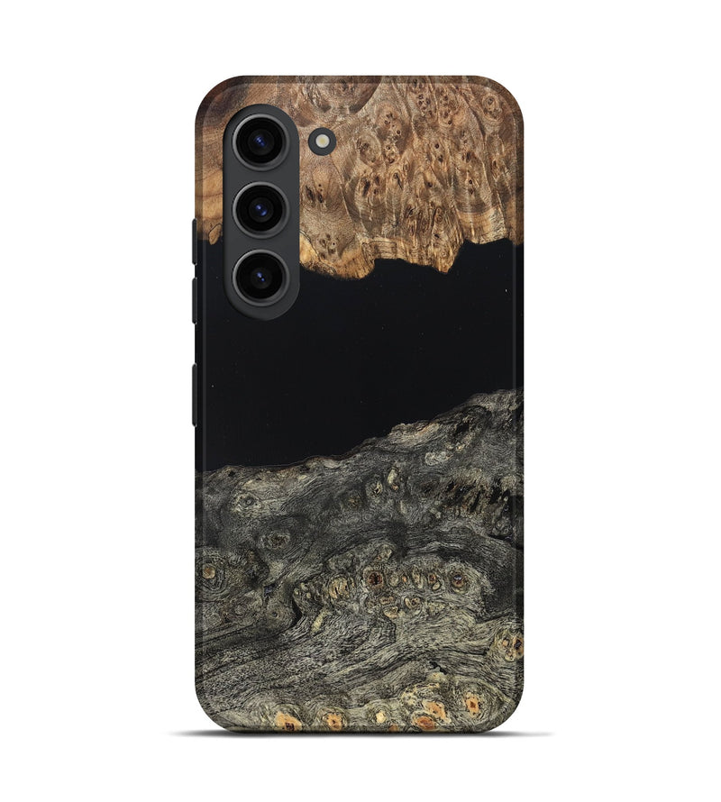 Galaxy S23 Wood Live Edge Phone Case - Cliff (Pure Black, 823430)